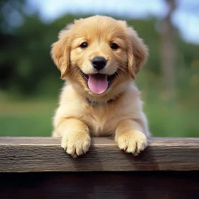 Cute Golden Retriever Puppy Playing