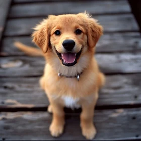 Smiling Golden Retriever Puppy