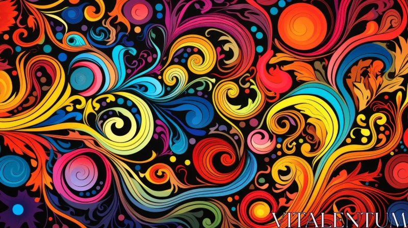 Colorful Swirl Abstract Background Wallpaper AI Image