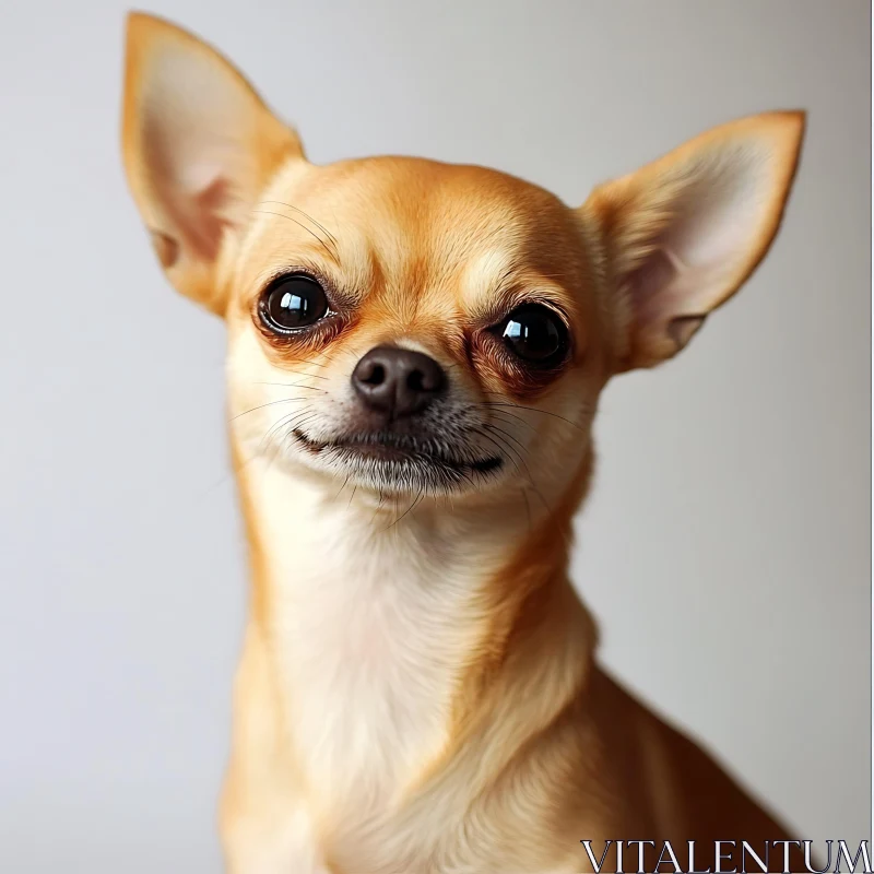 Close-Up of a Cute Chihuahua Dog AI Image