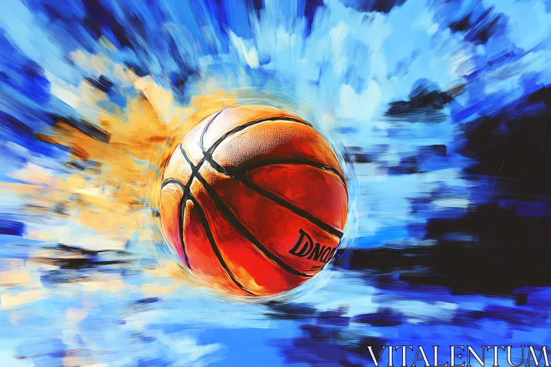 Abstract Basketball Art in Motion AI Generated Image AI Image