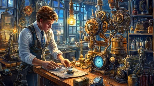 Inventor's Steampunk Design