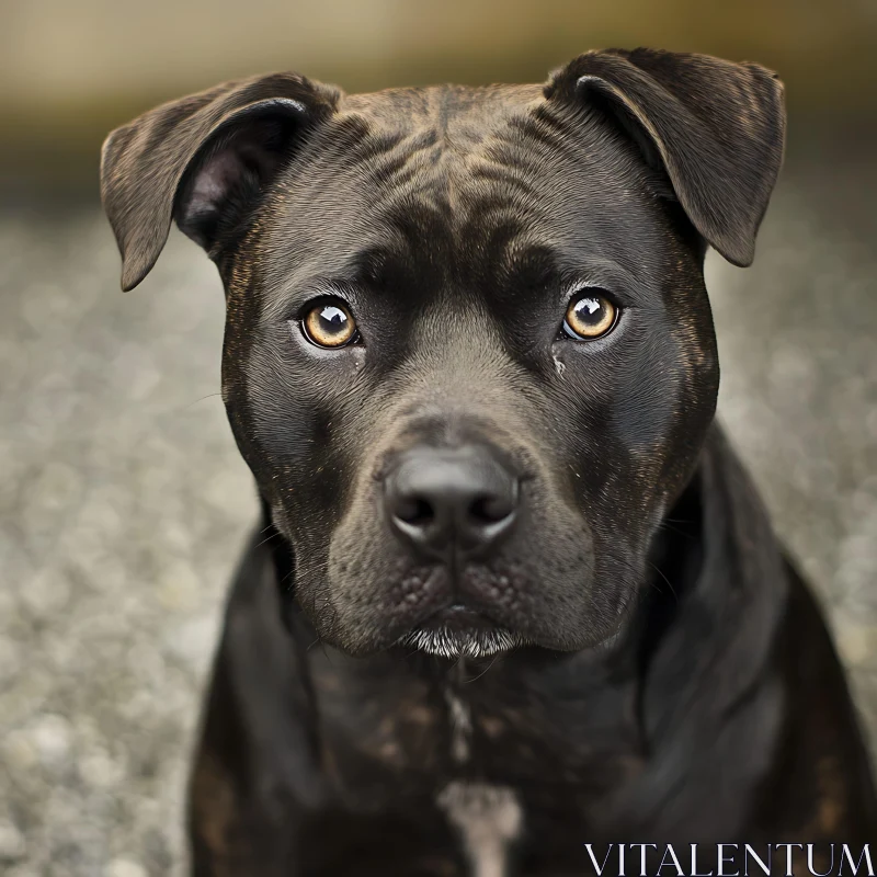 Close-Up of Brown Dog with Expressive Eyes AI Image