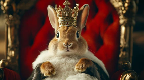 Rabbit King on Throne