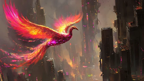 Fiery Bird Overcomes Urban Sprawl