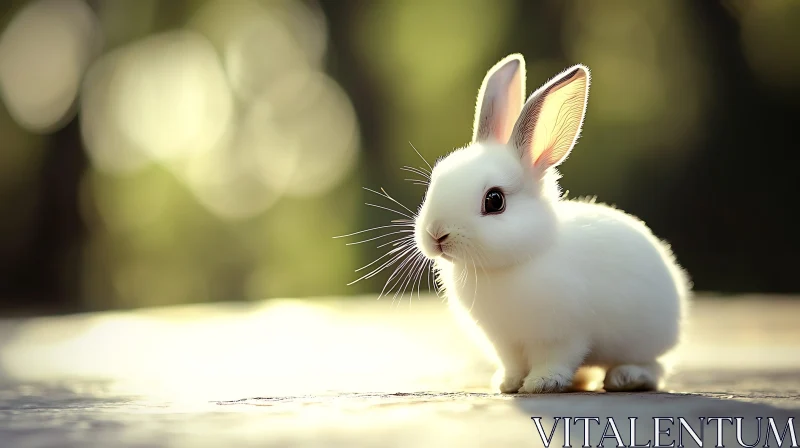 Charming Bunny in Natural Light AI Image