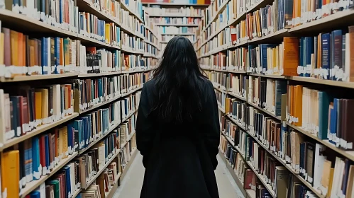 Woman in the Book Sanctuary