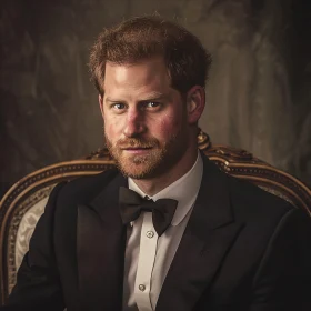 Prince Harry in Classic Black Tuxedo