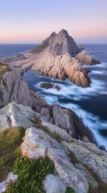 Majestic Coastal Mountains at Sunset