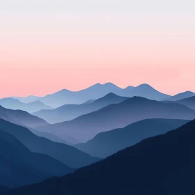 Tranquil Mountain Landscape at Dusk