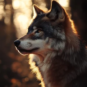 Profile of a Wolf in the Wild