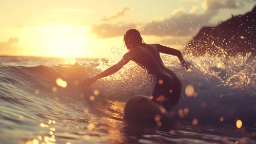 Golden Hour Surf Session