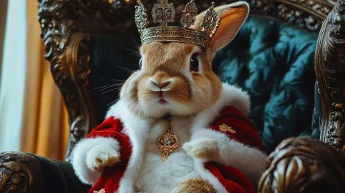 Bunny King on Throne