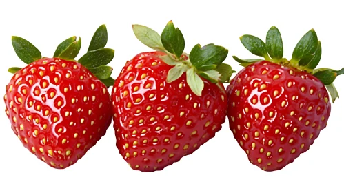 Fresh Red Strawberries Still Life