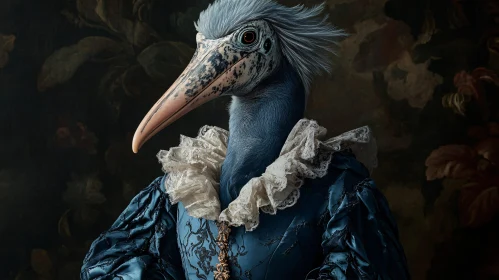 Noble Avian in Vintage Attire