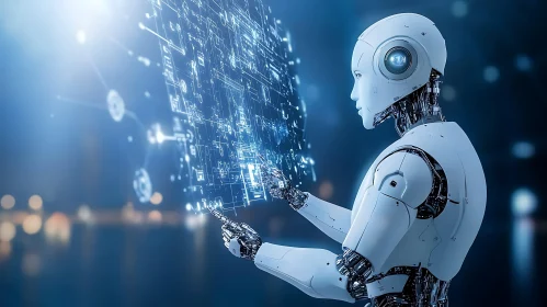 Advanced Robot Technology Concept