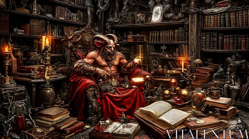 AI ART The Demon's Study