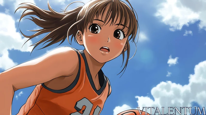 AI ART Anime Basketball Player Skyward