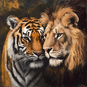 Tiger and Lion Portrait
