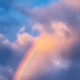 Chromatic Sky Among Pastel Clouds
