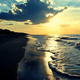 Tranquil Beach at Sunset