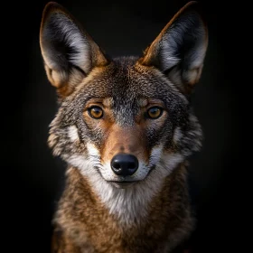 Detailed Wolf Face with Intense Stare