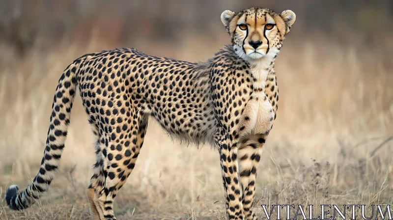 Cheetah in Natural Habitat AI Image