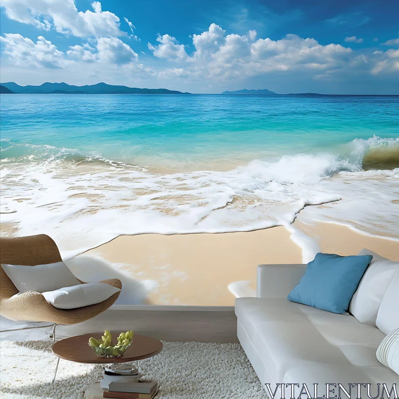 AI ART Coastal Serenity Room Decor