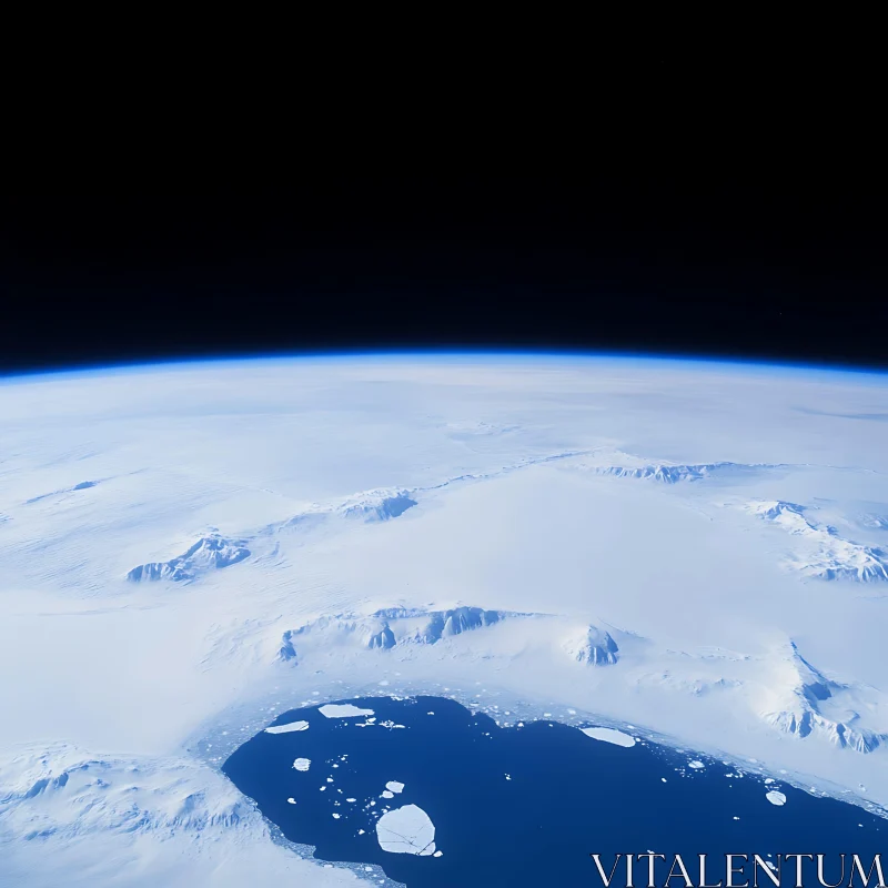 AI ART Aerial View of Antarctica Ice and Ocean