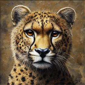 Elegant Cheetah Face Close-Up