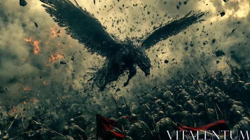 Winged Beast Assault AI Image
