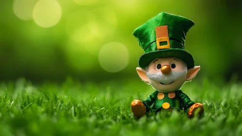 Lucky Leprechaun in Green Field