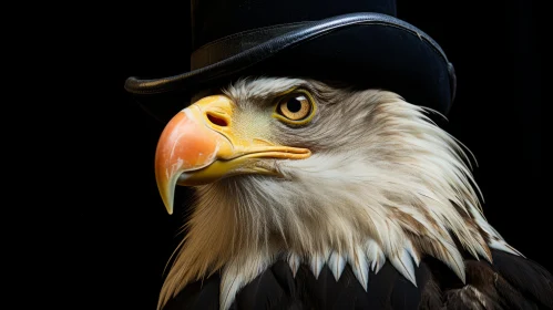Majestic Bald Eagle in a Top Hat: Captivating Wildlife Photography