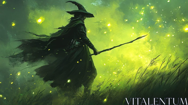 Mystical Witch with Staff Art
