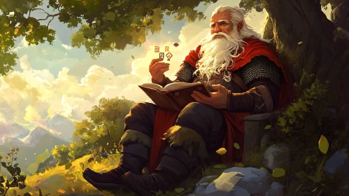 Mystical Sage Under the Ancient Tree
