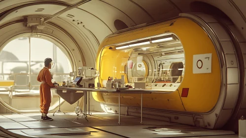 Scientist in a Modern Laboratory