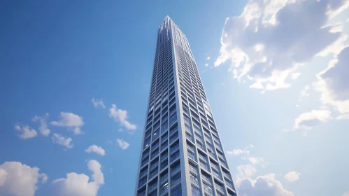 Sleek Architectural Marvel Against Blue Sky