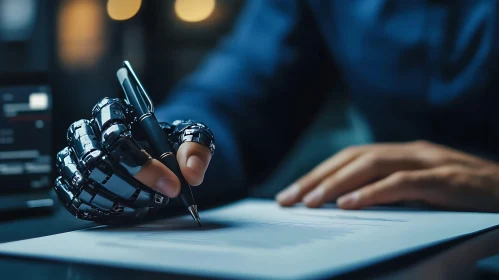 Robotic Hand Signing Legal Document