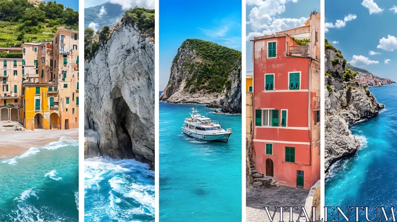 Colorful Coastal Scenes: A Travel Collage