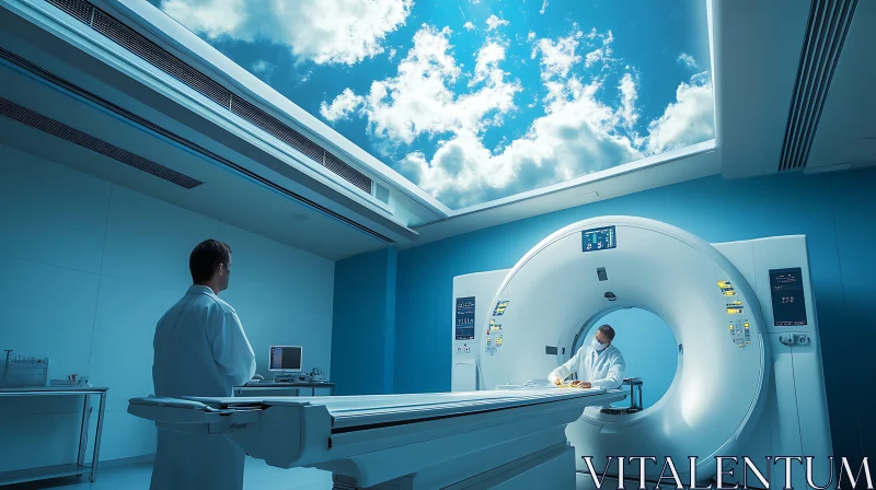 Advanced Healthcare Technology with Sky Ceiling