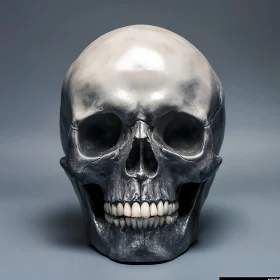 Monochrome Skull Anatomy Study