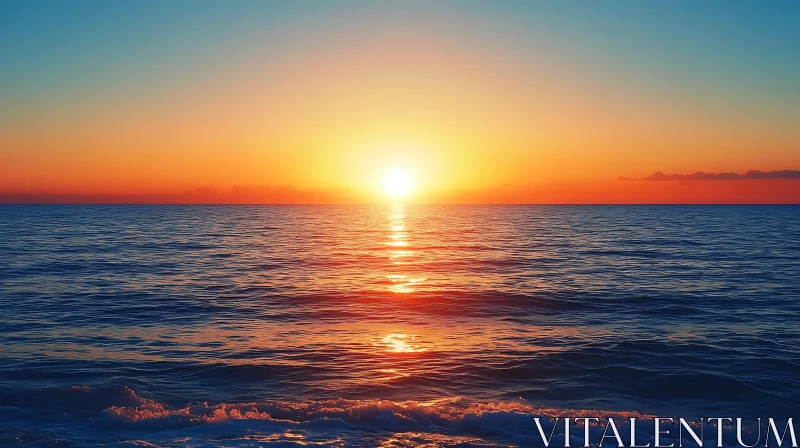 Tranquil Sunset Over the Sea