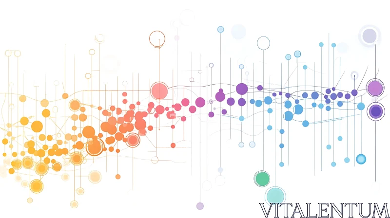 Connected Circles Abstract Visualization