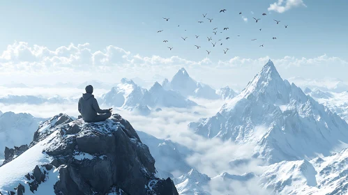 Meditative State on Mountain Top