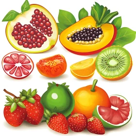 Assorted Sliced Fruits Composition