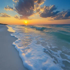 Sunset Serenity: Beach and Ocean View