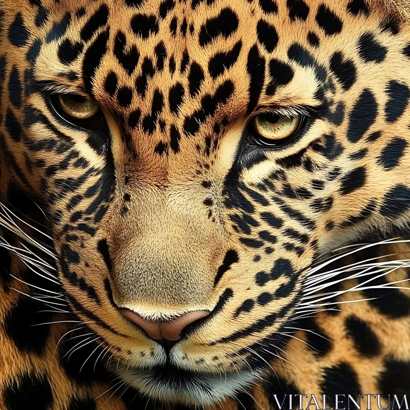 Leopard's Gaze: A Detailed Portrait