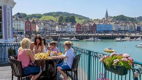 Waterfront Family Dining Scene