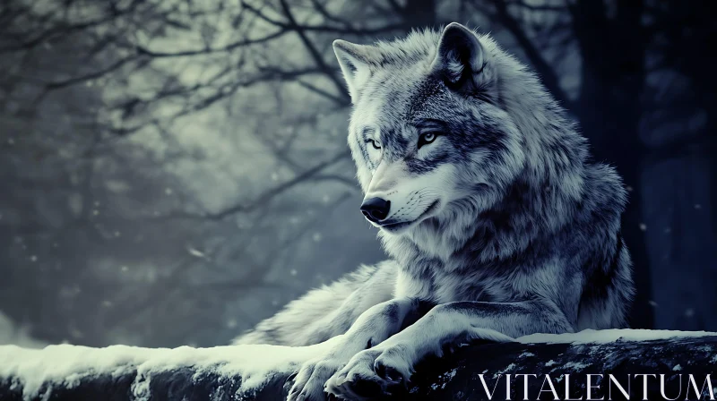 Winter Wolf Portrait