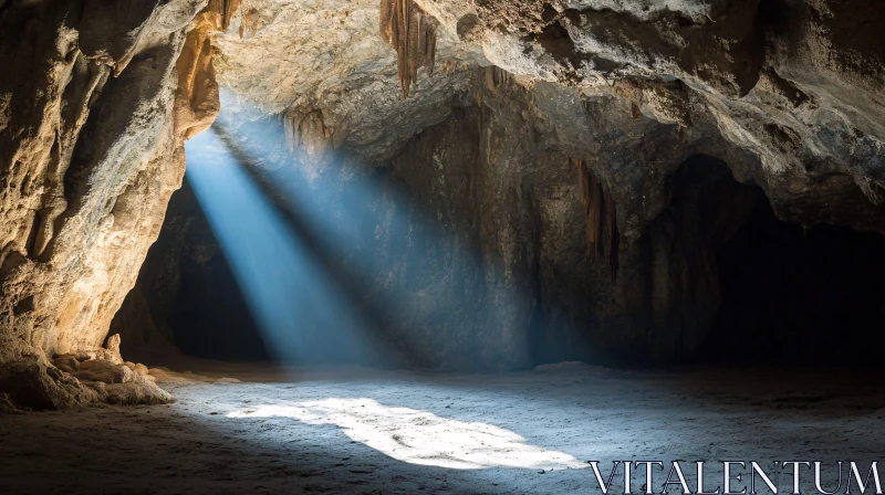 Mysterious Cave Illuminated by Natural Light